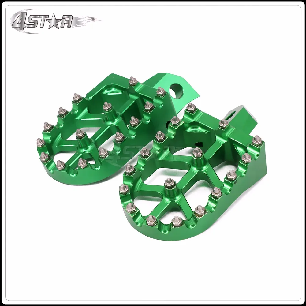 CNC зеленый мотоцикла подножки педали Подставки Для KAWASAKI KDX200 KDX220 1995-2003 KDX250 KX125 KX250 1991-1996 KX500 1991-2003