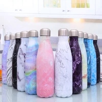 500ml marble vacuum flask stainless steel water bottle cola water beer thermos for sport bottle insulated cup thermos bottle