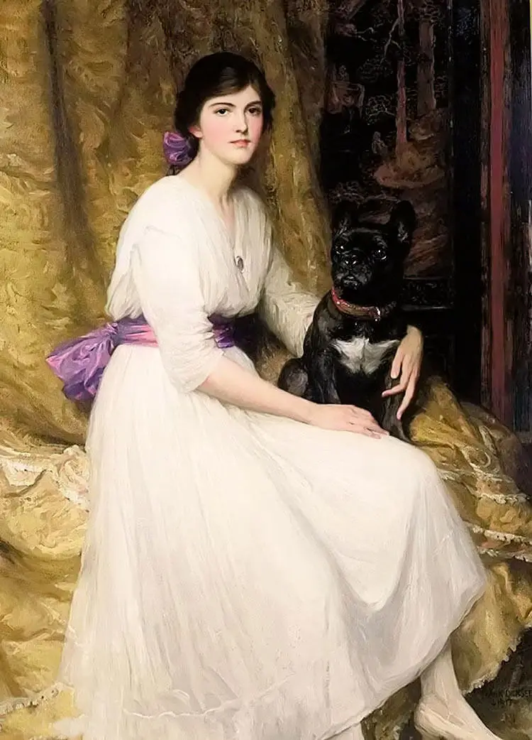 Canvas Oil Painting Female Portrait Art Picture Frank Dicksee of the Artists Niece Dorothy Handpainted | Дом и сад
