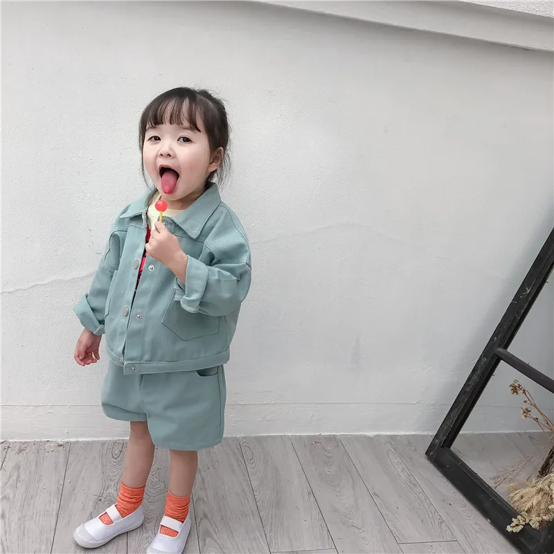 

Celveroso Baby Casual cloth set Boys girls jecket+short fashion Kids Outfits Autumn long sleeve boys clothes Sets Roupa Infantil