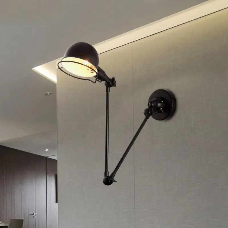 RetroIronWall LampSimple и ModernAdjustable поворотный кронштейн для настенные бра открытый