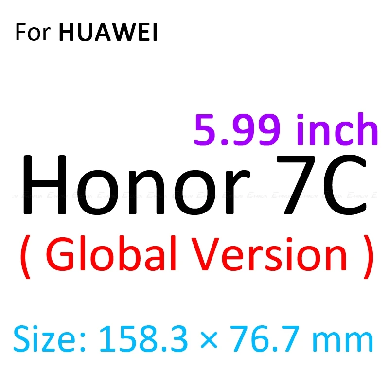 For Honor7C 5.99inch Мягкая 3D защитная задняя пленка из углеродного волокна для HuaWei Honor 8C 7C 7A Pro 6C 6X 5C 5, защита заднего экрана, не закаленное стекло - Цвет: For Honor7C 5.99inch