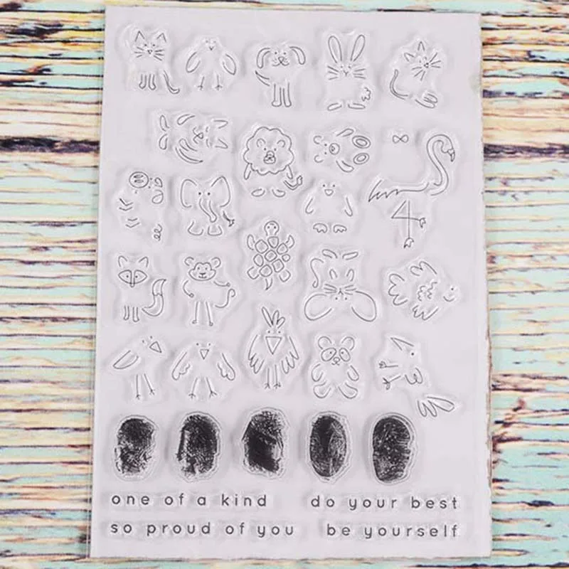 Finger draw transparent clear stamp for DIY Scrapbooking/Card Making/Kids Christmas Fun Decoration Supplies | Дом и сад