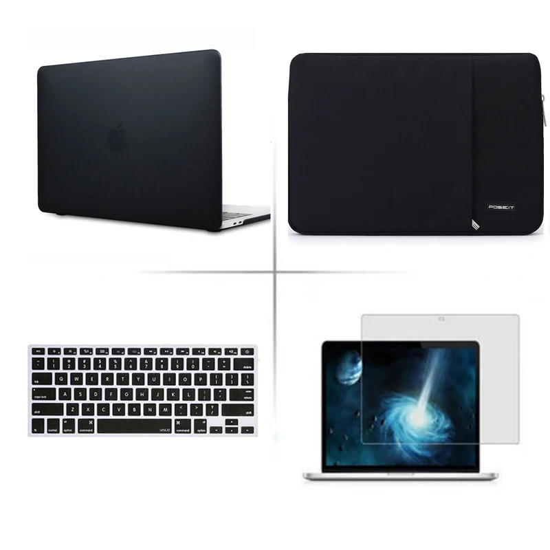 Матовый Жесткий чехол 4 в 1 + для ноутбука клавиатуры ЖК дисплей нового Apple Macbook Pro 15