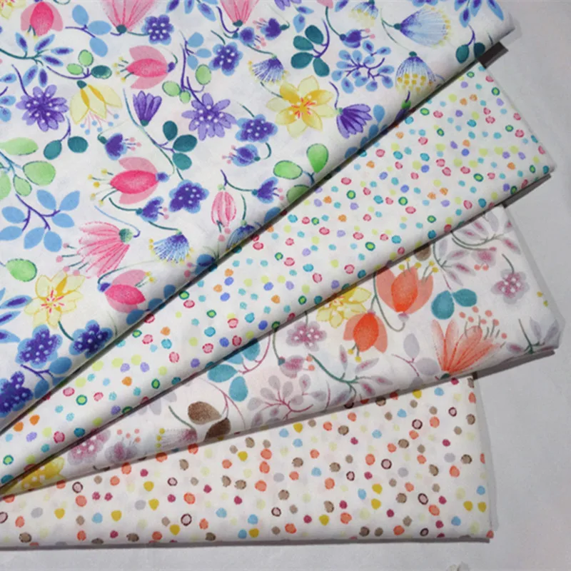 DIY 100%cotton Sewing Twill Fabric Cotton for Patchwork Baby Quilt Breathable 50cm *160cm Printed Flower | Дом и сад