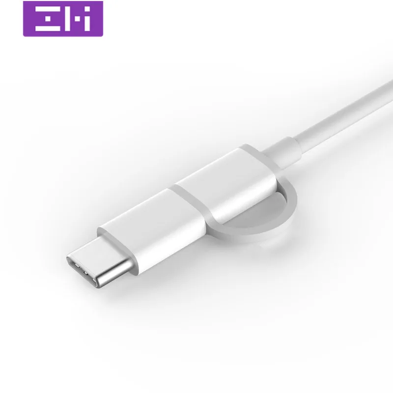 Оригинальный usb кабель 2 в 1 для xiaomi zmi micro type c Samsung huawei oneplus быстрая зарядка передачи