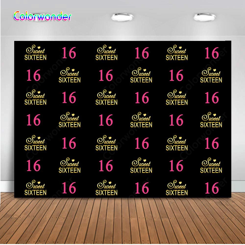 Colorwonder фон для фотосъемки с изображением золотой розовым слова 7x5ft черный детей