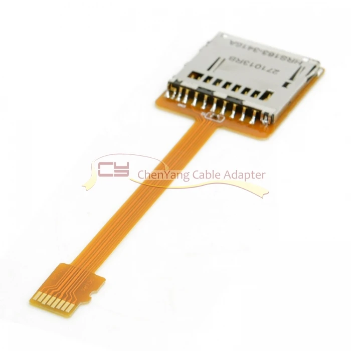 Chenyang-Cable CY Micro SD TF набор карт памяти папа к SD Женский удлинитель мягкий плоский FPC кабель удлинитель 10 см