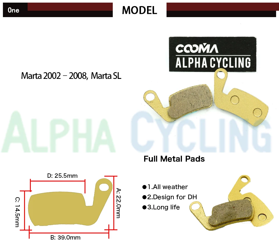 MTB велосипедные дисковые Тормозные колодки для Magura Marta 2002 до 2008 SL тормоза 2 пары