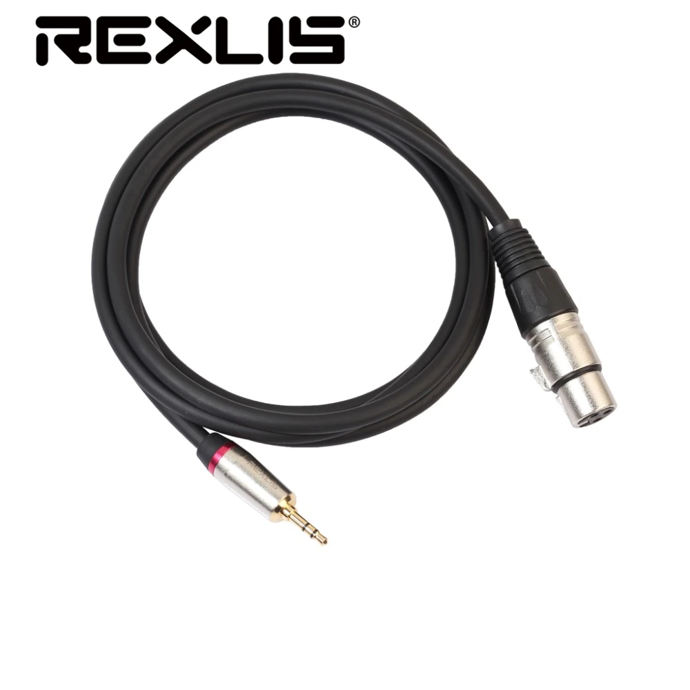 REXLIS 3 контактный разъем мама под прямым углом 1/8 XLR3F 5 мм TRS для DV