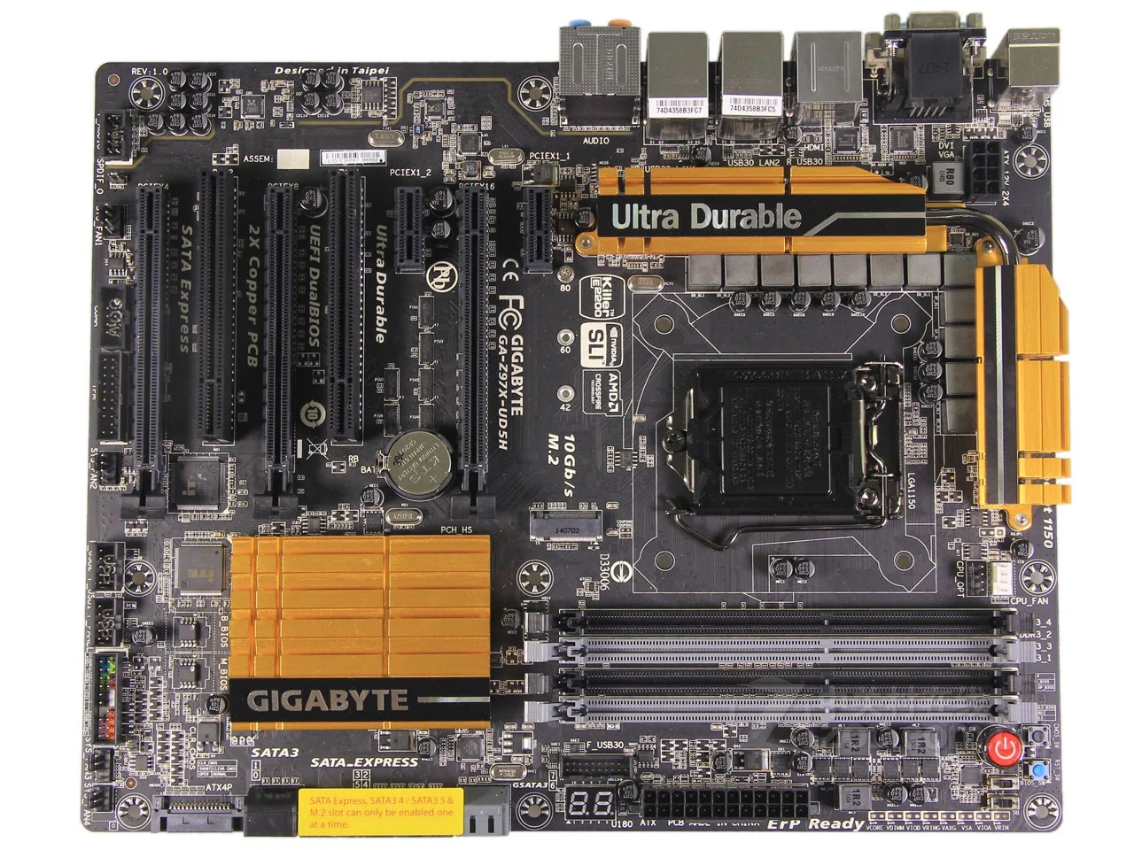 Gigabyte GA-Z97X-UD5H материнская плата LGA 1150 DDR3 USB3.0 32G Z97 Z97X-UD5H настольная системная плата с технологией Crossfire