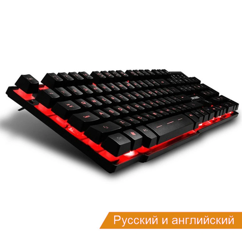 Клавиатура ZIENSTAR игровая с русскими буквами и подсветкой в трех