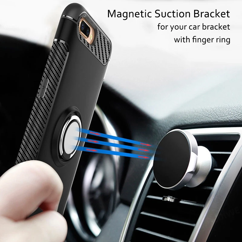 CHOEOIWE for OPPO R9 R9S R11 R11S F3 Plus A59 A77 A79 F5 A73 A83 R15 Case Car Holder Magnetic Suction Finger Ring Armor Cover | Мобильные