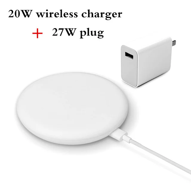 20W Suit US plug Оригинальное Xiaomi mi Беспроводное зарядное устройство 20 Вт макс для mi 9(20 Вт) mi X 2 S/3(10 Вт) Qi EPP совместимый мобильный телефон(5 Вт) несколько безопасный - Цвет: 20W Suit US plug