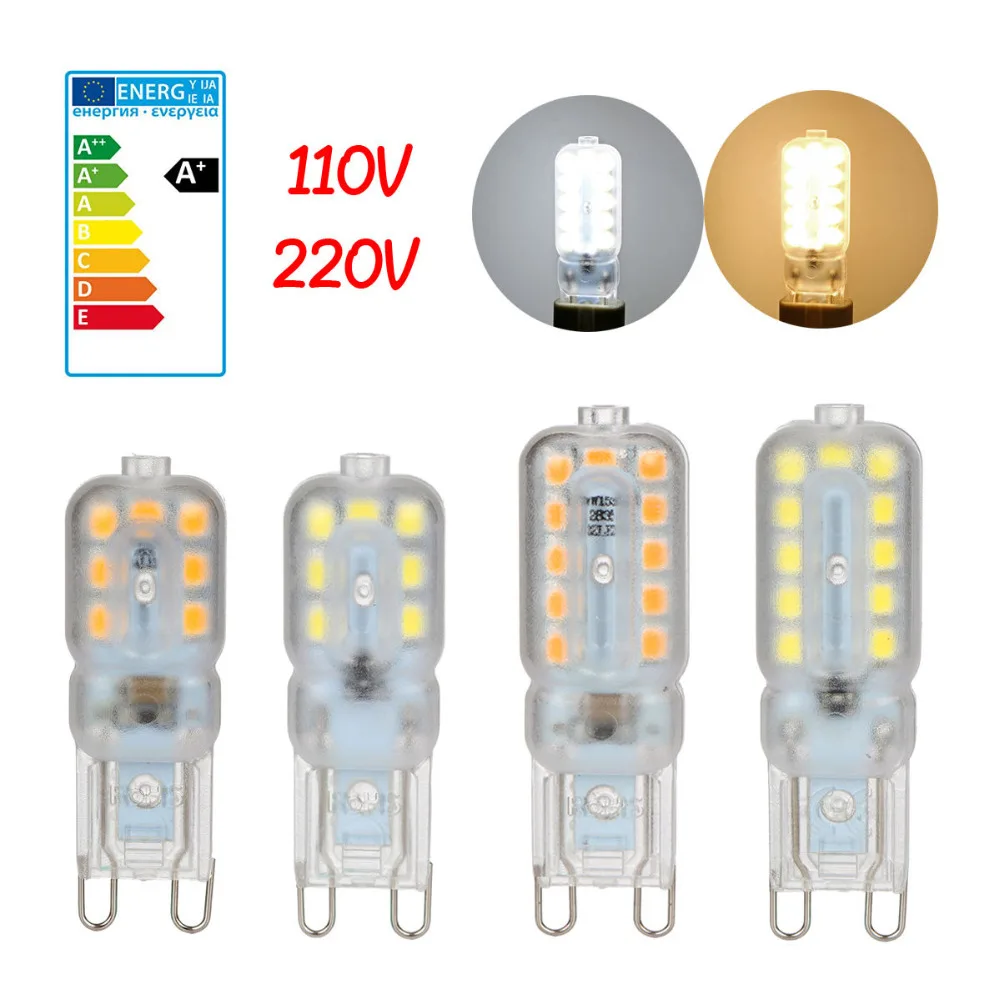 G9 светодиодный прозрачная капсула кукурузная лампа замена HalLamp 2835 SMD 220V/110V