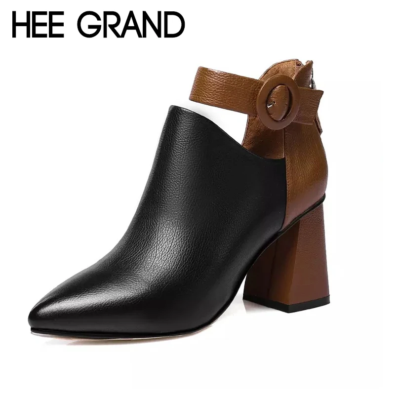 HEE GRAND/Новинка 2018 года Модные женские ботинки Осенняя обувь с пряжкой и ремешком