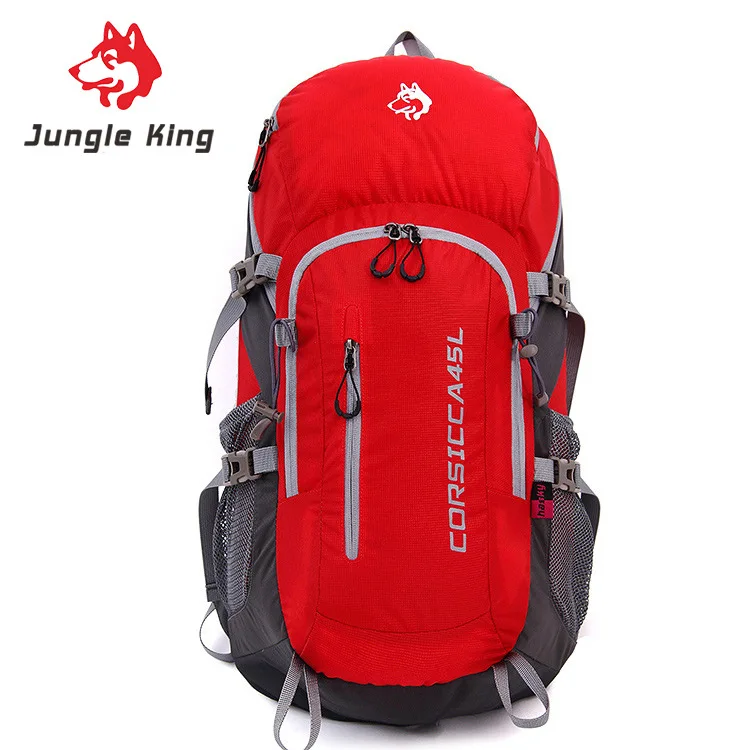 Jungle King 2017 Outdoor bicycle bag waterproof tear resistant nylon backpack camping Hiking professional mountaineering bag 45L