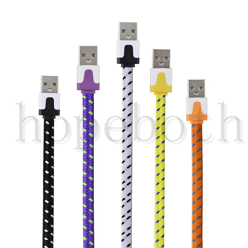 10 шт./лот плетеный провод Micro USB кабель 1 м 2 м/6 футов Синхронизация нейлоновый