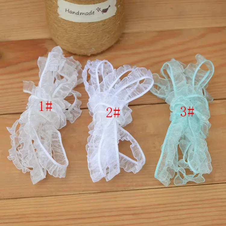 Лидер продаж Одежда для кукол кружевная эластичная органза белого и голубого