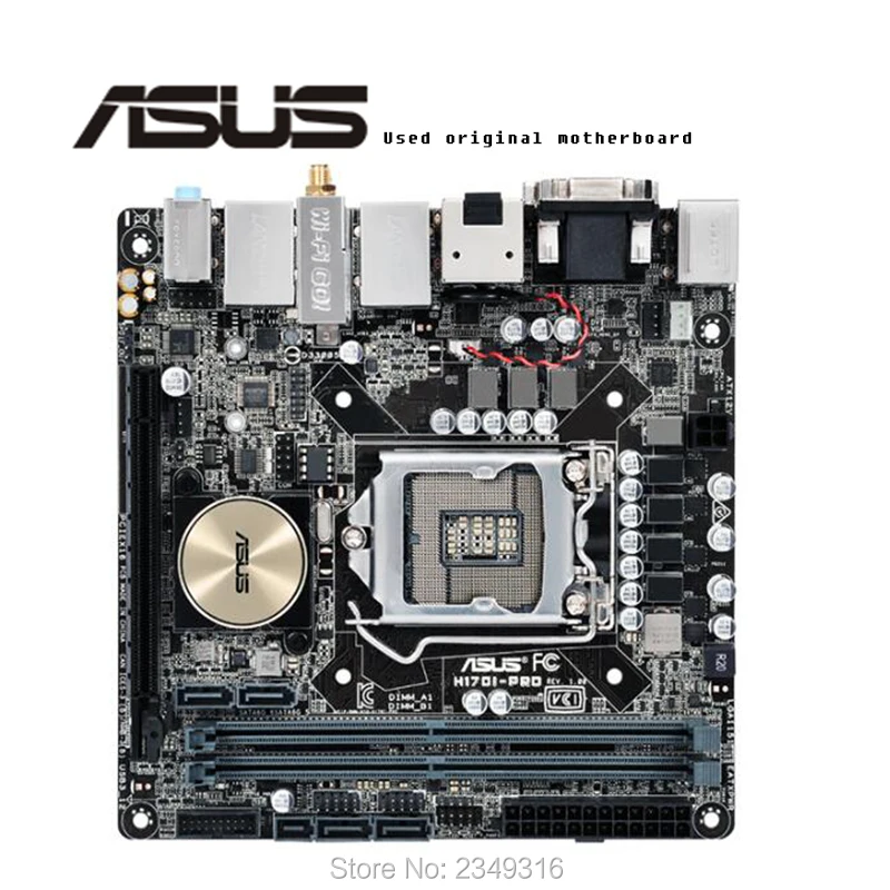 Для ASUS H170I-PRO б/у Оригинал материнская плата разъем LGA 1151 DDR4 H170 рабочего