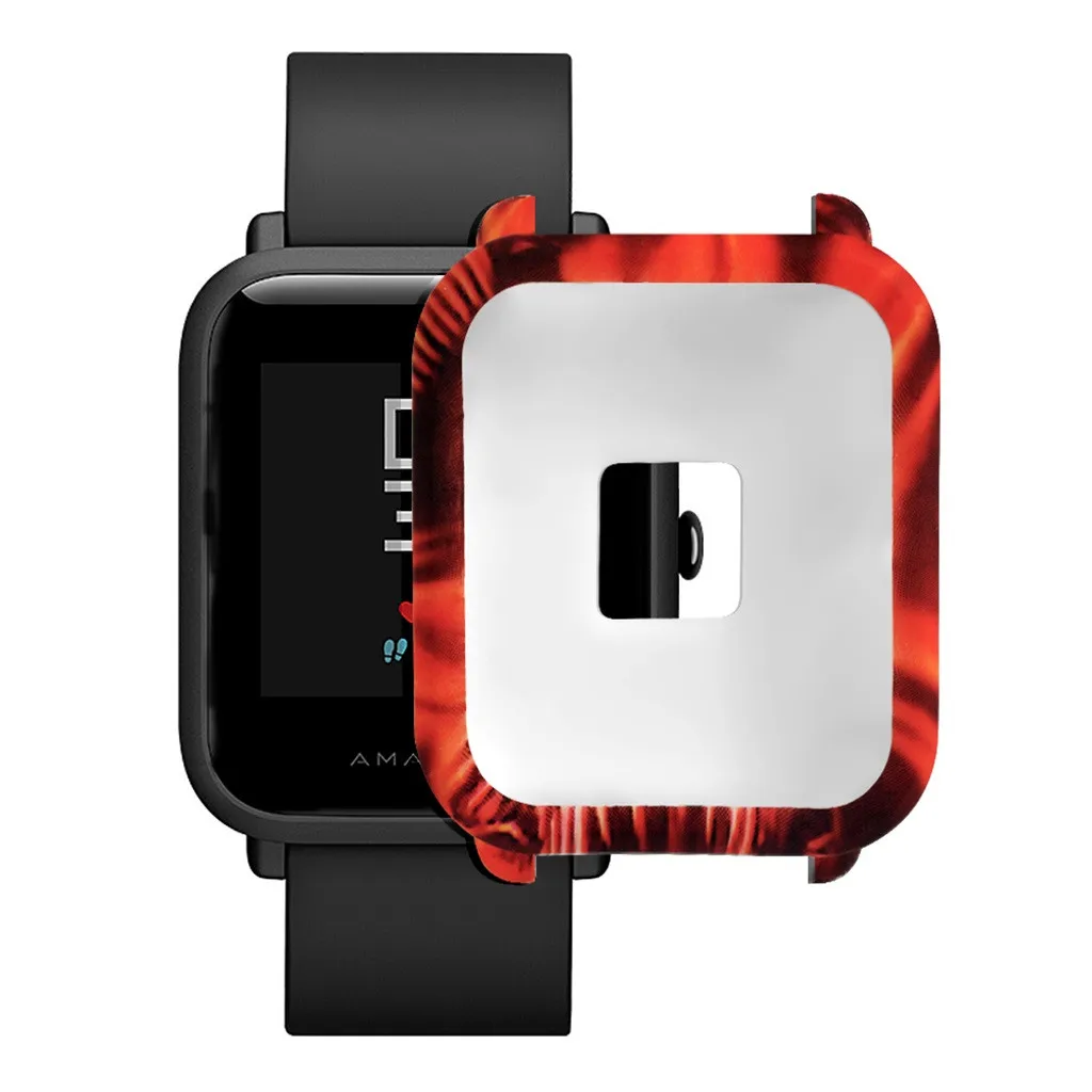 Прочный моды часы Чехлы мягкие из кожи TPU полная защита чехол для Xiaomi Huami Amazfit Bip Молодежные Часы Простой Чехлы для часов протектор