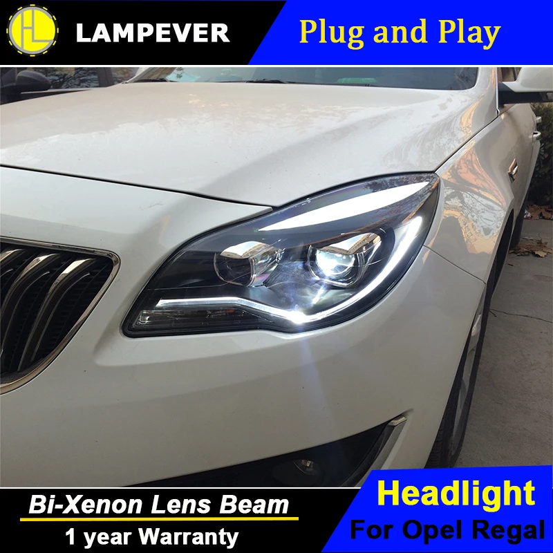 Lampever для GM BUICK 2014 2015 2016 Verano Regal Opel insignia светодиодный фары DRL Биксеноновые линзы