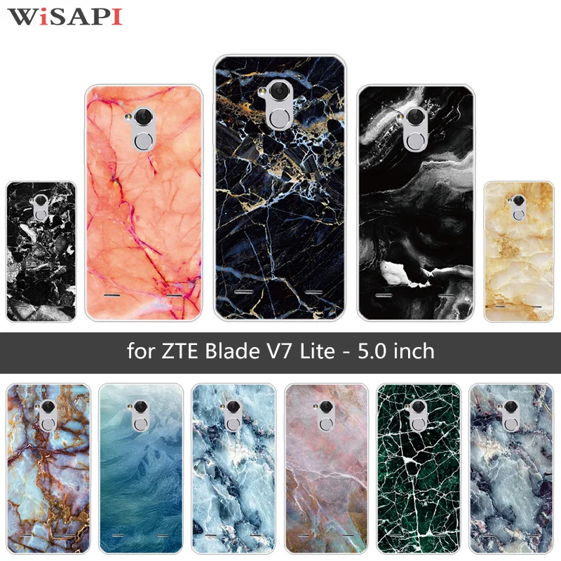 Мягкий силиконовый чехол для ZTE Blade V7 Lite тонкий телефона 5 0 дюйма задняя крышка Marb V