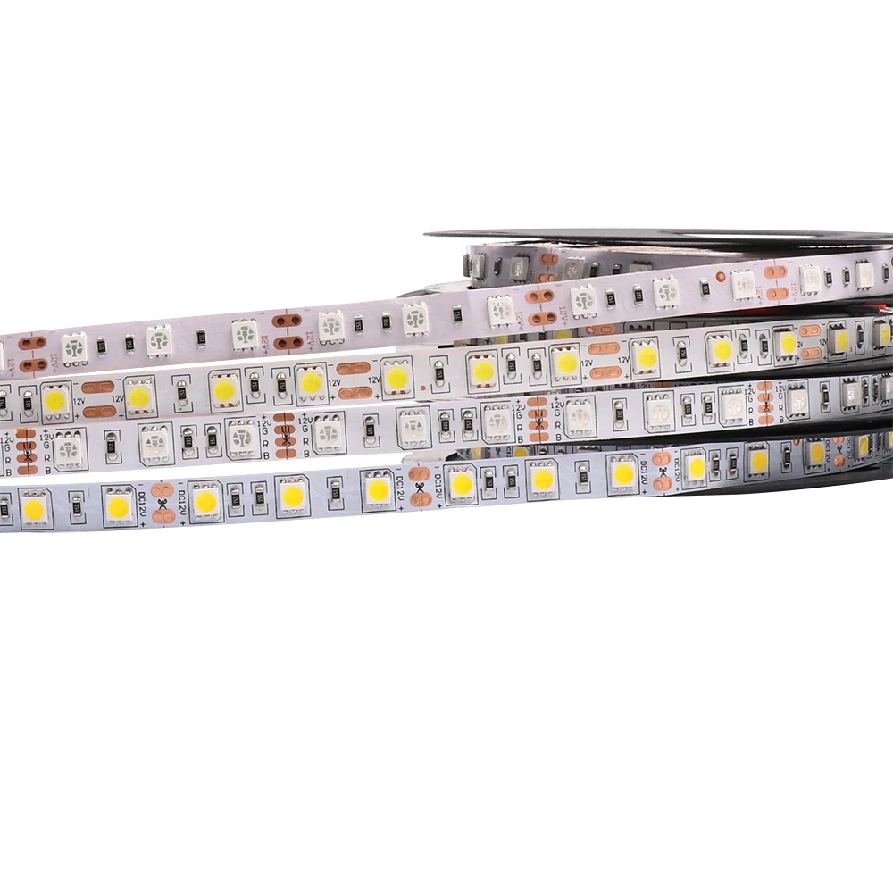 12 В постоянного тока SMD 5050 5630 2835 Светодиодная лента освещения 5 м 300 светодиодов RGB