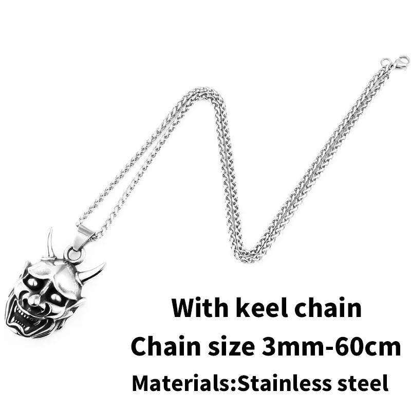 with keel chain Стальной солдатик Garo подвесное ожерелье популярное для Японии из нержавеющей стали качественный амулет приносящий удачу ювелирные изделия как подарок для мужчин - Окраска металла: with keel chain