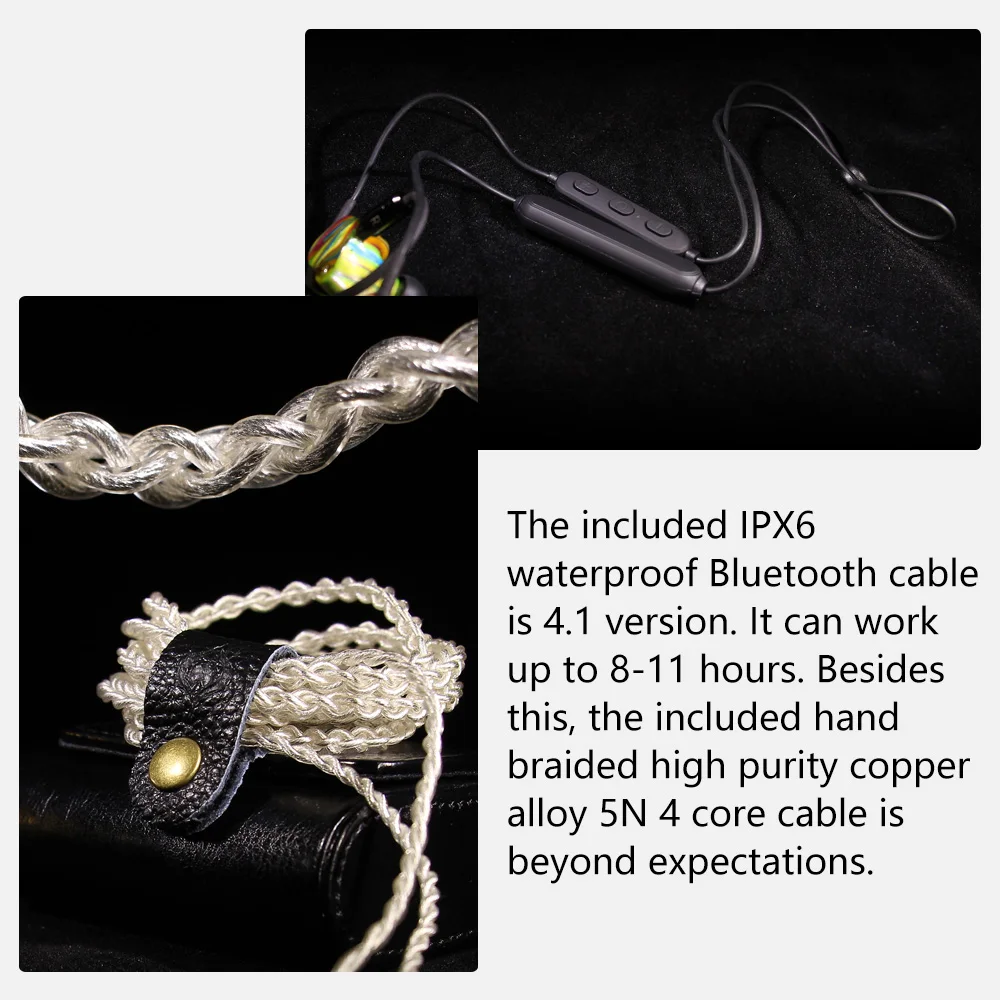 Peacockaudio Peacock аудио P1 Динамический драйвер в ухо наушники HiFi ручной работы IEM 0,78 мм кабель IPX6 Водонепроницаемый 4,1 Bluetooth