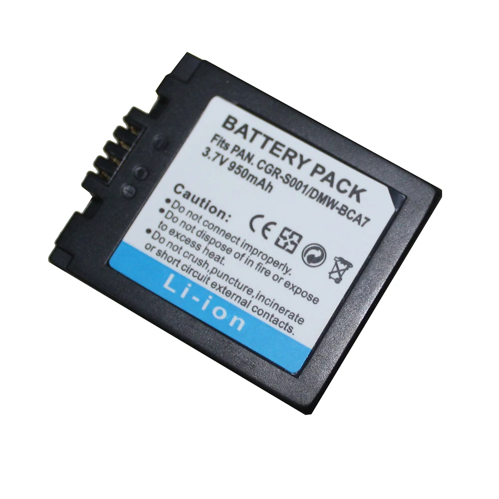 2 шт./лот 950 мАч CGA S001 CGRS001 для Panasonic BCA7 S001E E1026P DMC FX5EG A S FX5EN FX5 F1S оптовая