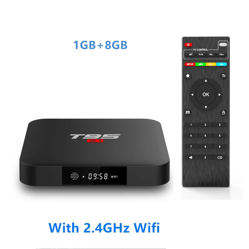 1G8G ТВ-приставка T95 S1 Amlogic S905W Android 7,1 2GB16GB Smart tv 4K H.264 HD медиаплеер T95S1 2,4G Wifi Беспроводная приставка PK X96min - Цвет: 1G8G