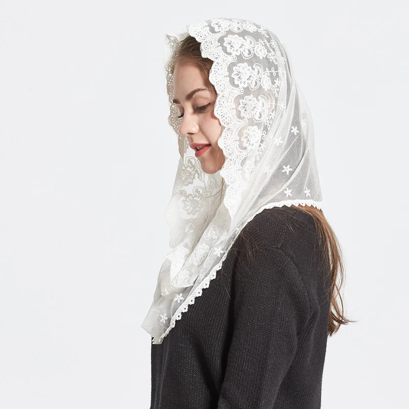 Модный дизайн кружевная Фата для невесты и подружки повязка на голову фуляр - Фото №1