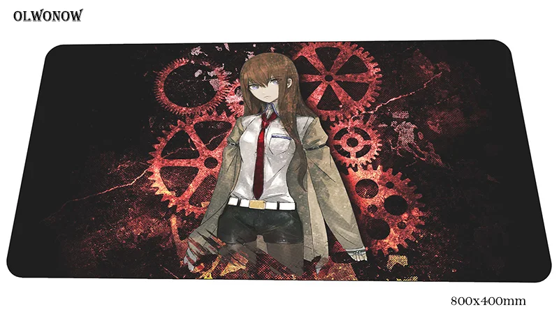 Steins gate коврик для мыши геймер 80x40 см игровой коврик для мыши с мультяшным рисунком notbook Настольный коврик Великолепная padmouse игры pc геймер коврики геймпад - Цвет: Size 800x400x2mm
