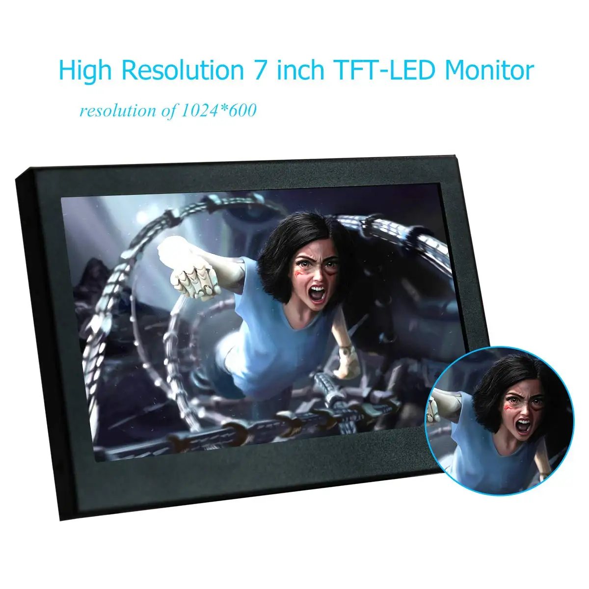 7 дюймов ЖК-дисплей Full HD 1024x600 Портативный Дисплей Камера видоискатели AV Вход/VGA/HDMI/BNC черный металлический корпус для PS3/xbox монитор