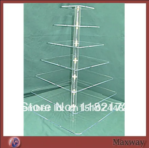 

YAXIN 7 Tier square free shiping Beautiful Acrylic Cupcake Stand Party / Wedding / Festival Supplies
