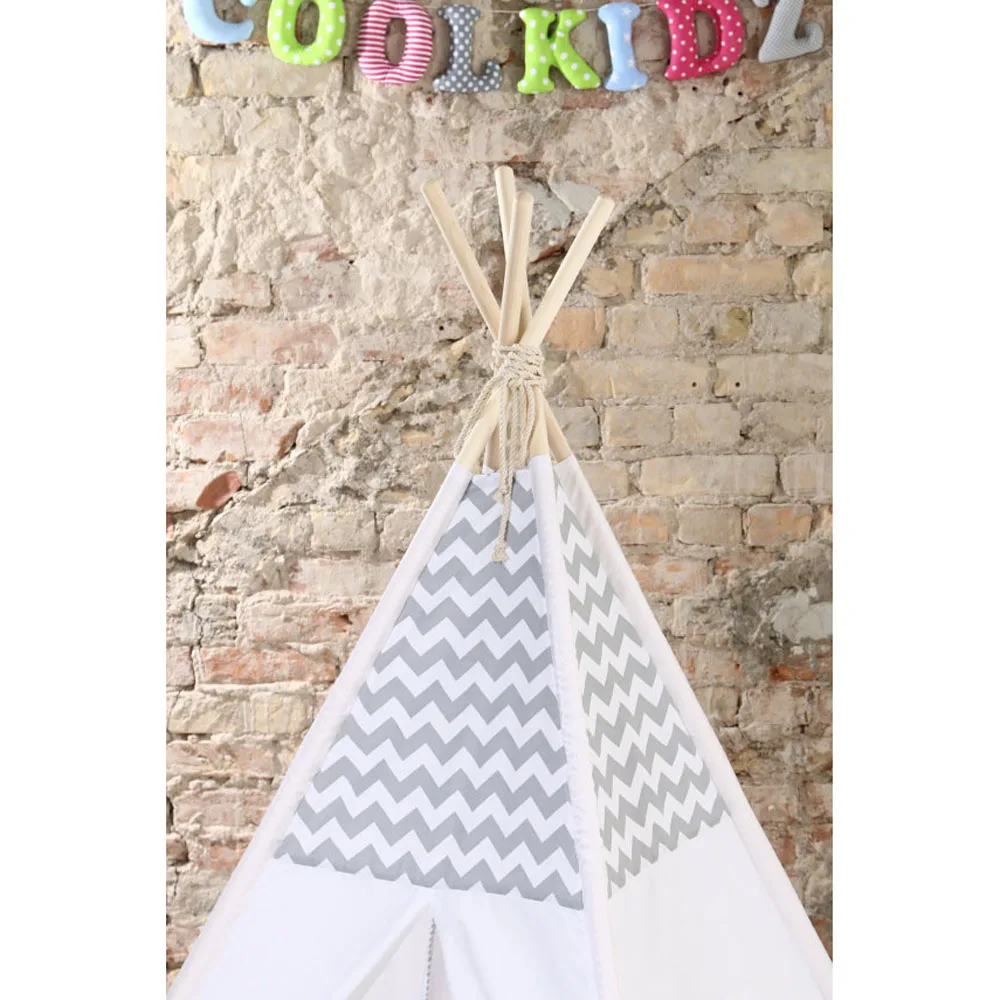 Детский вигвам в серую полоску Игровая палатка детский игровой домик | Игрушки и