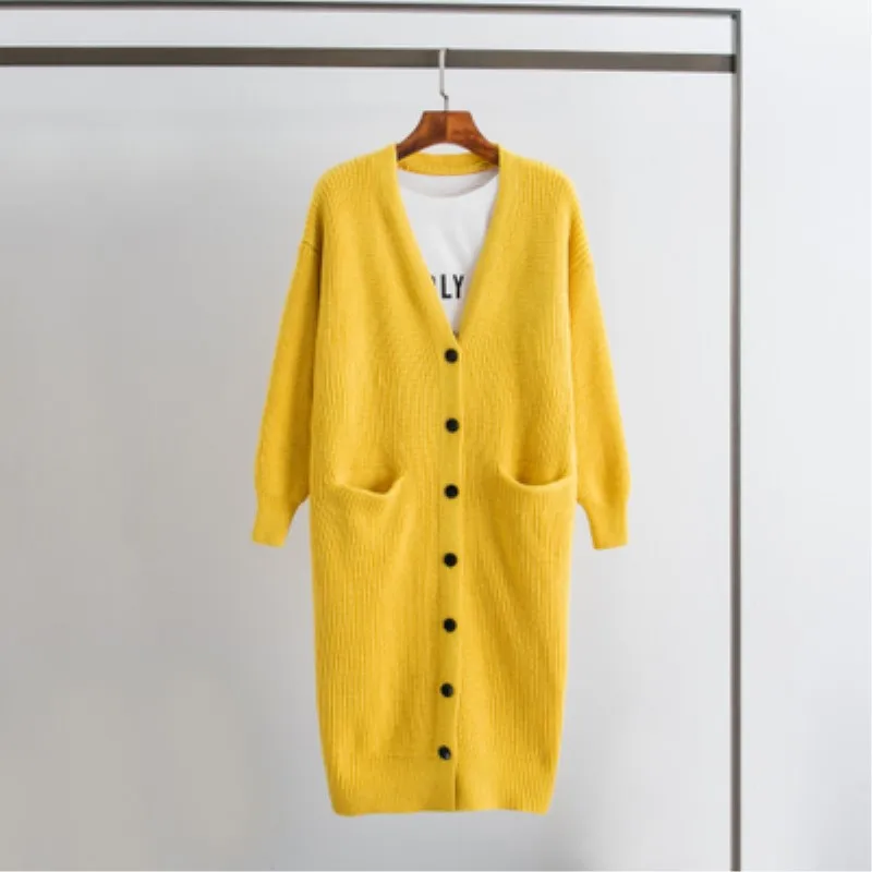 Осень-зима 2018 женские свитера на пуговицах кардиган сексуальный v-образный вырез