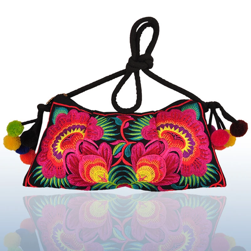 Женская холщовая сумка мессенджер с вышивкой и цветочным принтом|small messenger bag|women