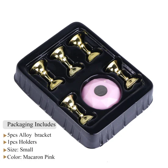 S Macaron Pink Полная красота, 1 набор, магнитный держатель для накладных ногтей, практический дисплей, акриловая подставка, AB Кристалл, полка для демонстрации, инструмент для маникюра CH741 - Цвет: S Macaron Pink