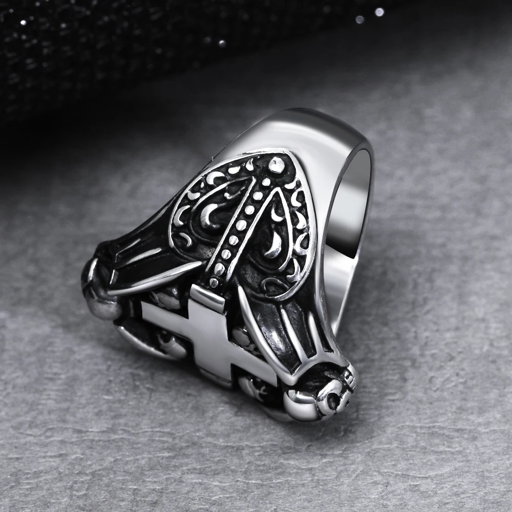 Последние тенденции рок Стиль Bague для Для мужчин панк крест мужской изделия