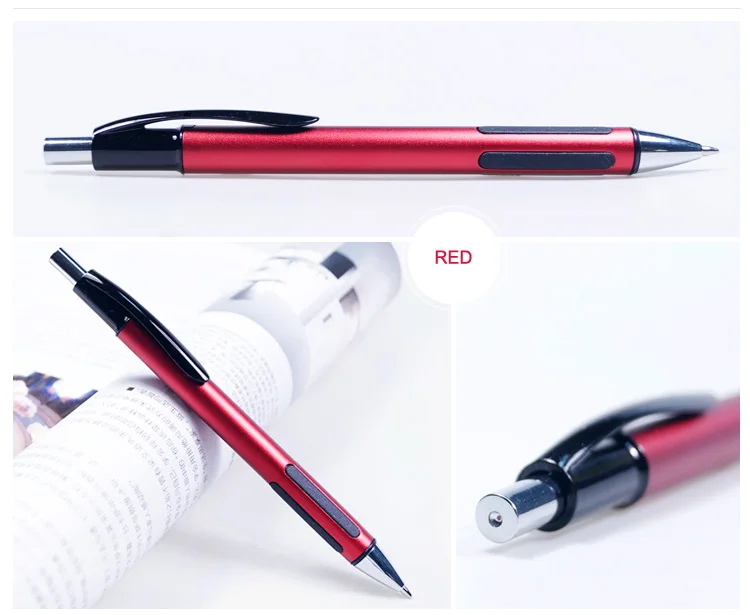 Red 200 шт/партия Новая металлическая шариковая ручка клик экшн офисная пишущая металлическая ручка - Цвет: Red