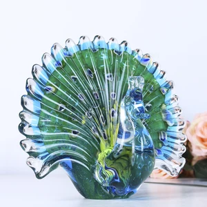 Выдувная вручную разноцветная птица H  D статуэтки, украшение, художественная стеклянная настольная скульптура, украшение для дома и офиса, новинка, подарок на день рожденияРождество