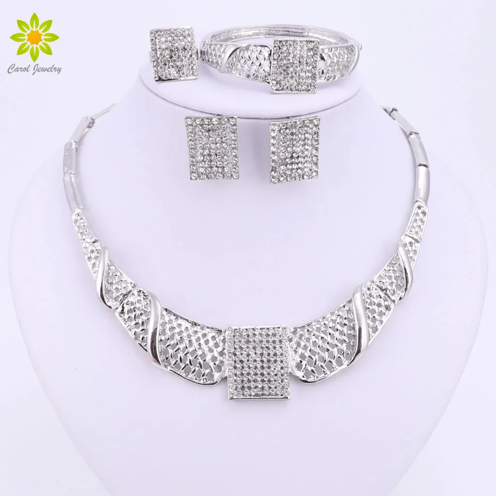 2020 стильные хрустальные стразы Африканский Дубай комплект ювелирных изделий