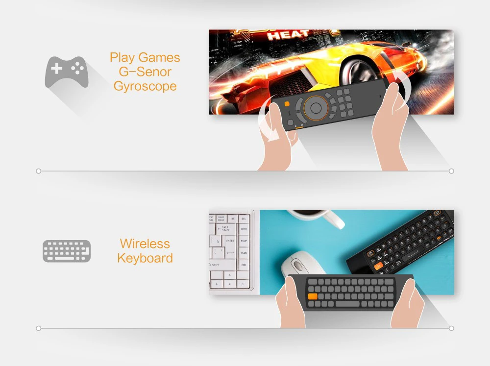 MeLE F10 Deluxe 2,4 ГГц Беспроводные игровые клавиатуры Fly Air mouse обновленная версия пульт дистанционного управления для Smart Android Mini PC tv Box