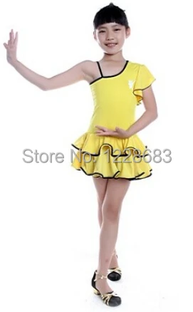 Неравное летнее платье для танцев латинское латина Дешевое латинских девочек |