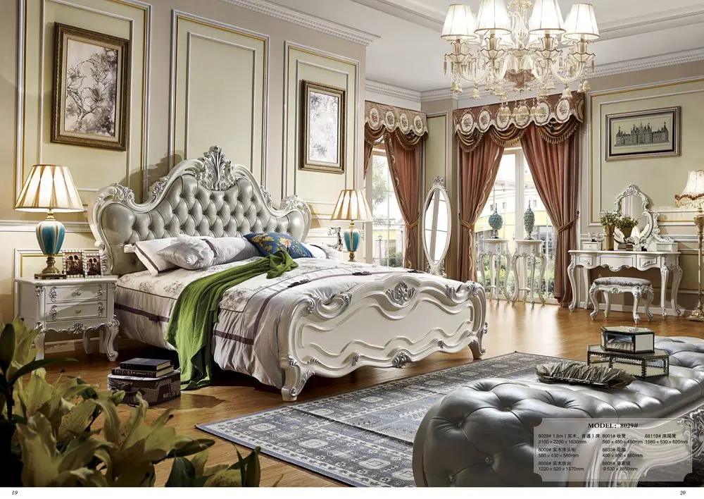 Белый туалетный столик ProCARE из цельной древесины в европейском стиле/комод|dressing