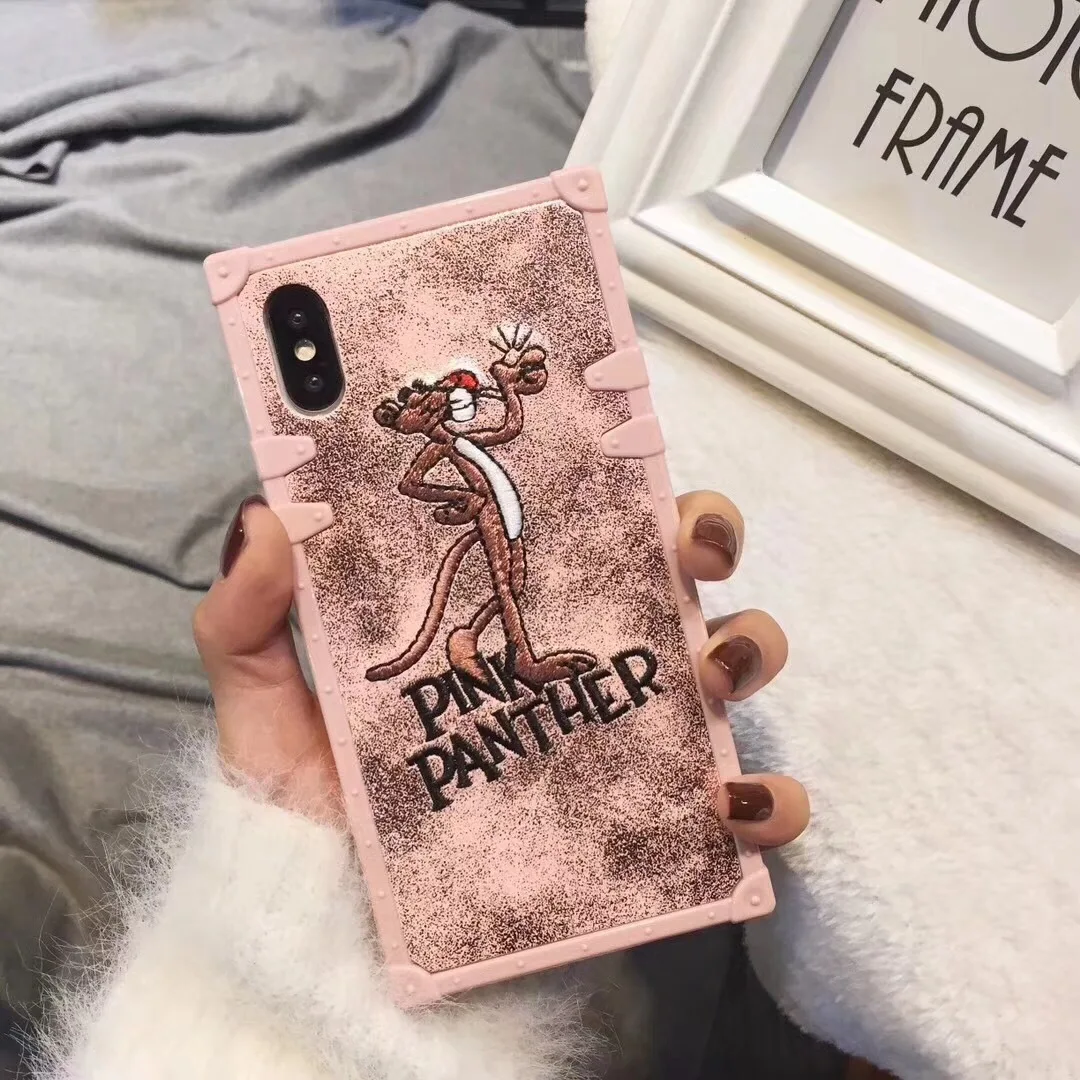 Новый мультяшный ретро кожаный вышитый мобильный чехол для Iphone X 6 6S 7 8 Plus