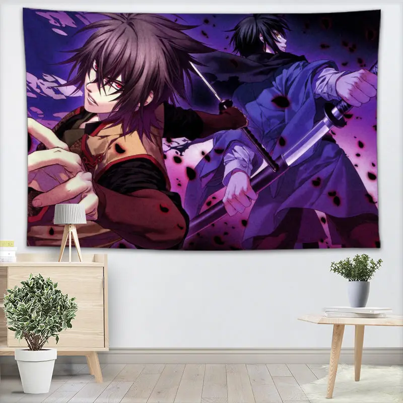 Настенный Гобелен Hakuouki Anime гобелены на стену для домашнего декора, Настенный Ковер, пляжный плед, коврик для йоги - Цвет: 12