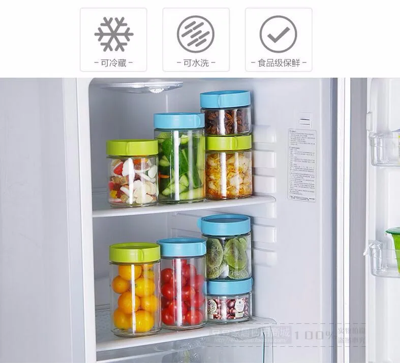 Стекло jar Сухофрукты зерна Пластик бак бытовой прозрачный герметичного хранения Бутылочки